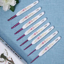 8Pcs TPR Soft Handles Aluminum Hook Crochet Knitting Needles DIY 2.5-6mm Set