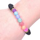 8MM Healing Beaded Bracelet Natural Lava Stone Diffuser Bracelet Jewelry G SE