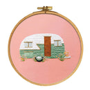 Stamped Embroidery Kit wit Pattern, Pre-Printed Cloth & Hoop 15cm DIY Needlework
