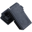 8 Pcs Black Plastic Rectangular Blanking End Caps Inserts 20mm x 40mm