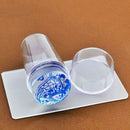 Silicone Stamp for Nail Plates Scraper with Cap Template Nail Tool Art Accessory