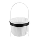 Flower Girl Basket for Wedding Collection Traditional White+black E4K1