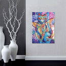 Diy 5D Special Shaped Diamond Painting Colorful Cat Diamond Embroidery Rhin F4G2