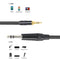 1.5m 3.5mm 1/8" Male to 6.35mm 1/4" Male TRS Stereo Audio AUX Cable PC iPod GDY