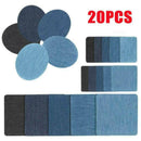 20x Assorted Iron On Denim Fabric Mending Patches DIY Repair Kit for Denim Jeans