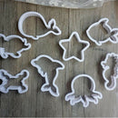 8pcs sea fish animals Cutter Sugarcraft Cake Decorating Cookies Pastry Molj