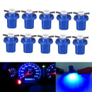 10pcs T5 B8.5D 5050 1SMD LED Dashboard Dash Gauge Instrument Light Bulbs Blue