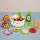 Pretend Play Simulation Fruit and Vegetable Salad Wood Kitchen Play Set Gift