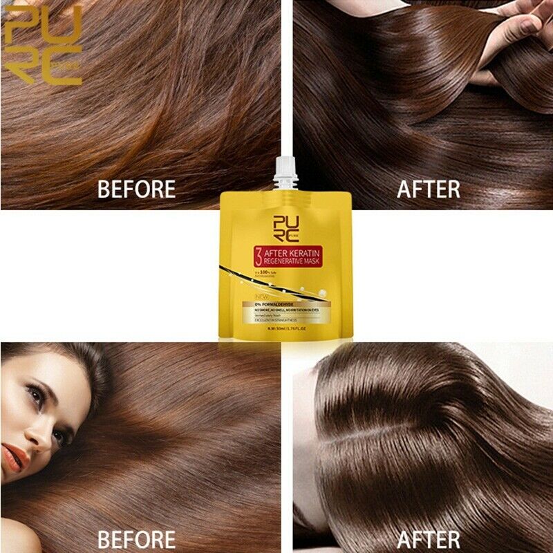 Purc New 0% Keratin Treatment Straighten Repair Damaged Frizzy Hair Free Fo L6L1