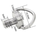 1Pc Hot New C Ring 1/4"-20 Camera Tripod Plate Steel Stainless Loading Screw JR