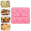 Silicone Cake Mold Dog Paw Bone Shape Muffin Tray Cookie Moulds Chocolate C I4E0