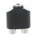 3.5mm Female Jack to Dual RCA Female Phono Adapter Connector N4L3