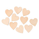 20pcs Unpainted Heart Wooden Shapes Embellishment Rustic Wedding Party Decor