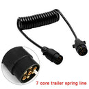 Trailer Spring Coil 7-pin Plug Socket Extension Cable Car Lead Towing Wire OZ