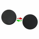 Set of 2 Black Car Auto Non-Slip Water Cup Slot Carbon Fiber Look Mat pad