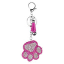 Full Drill Special Shaped Diamond Painting Bear Paw Keychain Bag Pendant