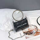 Fashion Women Bag Set Transparent Shoulder Bag+Clutch For Teenage Girls Fas V5H2