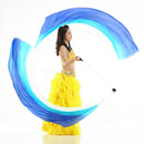Belly Dance Silk Veil Poi Throw Balls Dancing Accessories Turqoise Blue