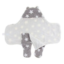 Warm Fleece Swaddle Wrap Infant Sleeping Bag Bedding Blanket Pop Gray