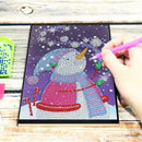 DIY Christmas Snowman Special Shaped Diamond Painting 60 Pages A5 Notebook