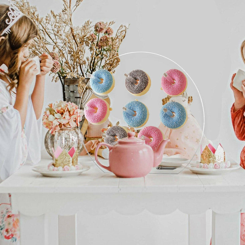 Acrylic Donut Wall Display Stand for Birthday Party Christmas Party Supplies