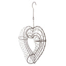 Moon & Heart Shaped Metal Wire Wreath Frame Form Hangers for Succulents, Pack of
