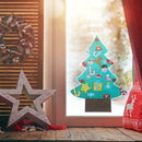 DIY Diamond Painting Window Stickers Christmas Tree Shape Wall Decals Decor