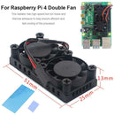 5V Dual Cooling w/ Thermal Adhesive Fan For Raspberry Pi 4 Generation Radiator