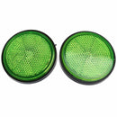 Round light green Reflectors Universal For Motorcycles ATV Bikes Dirt Bikes H5K8