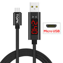 Quick Charging Micro USB Cable 39inch Nylon Braided Wire for  Black