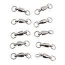 50 Pieces Ball Bearing Swivels Heavy Duty Rings Fishing Swivels Snaps 5#