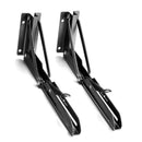 2pcs Triangular Folding Bracket Metal Release Catch Support Shelf (8 inch)