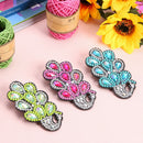 3pcs DIY Full Drill Diamond Painting Hair Clip Barrettes Peafowl Hairpins