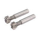 Two 16mm x 8mm White Steel Straight Shank T-Slot Milling Cutters for Millin