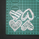 4pcs Heart Shape Metal Cutting Dies Stencil DIY Scrapbooking Album Card Craft