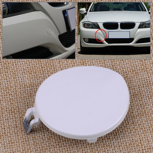 Front Bumper White Tow Hook Cover fit for BMW 3 E90 E91 316i 2009-11 51117207299