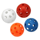4 Pieces High Visibility Golf Balls with Holes for Indoor / Outdoor Swing