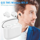 G5S TWS Wireless Bluetooth HiFi Stereo Music Earphones with Charging Case