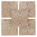 5 pcs Sculpte Wood square leaves European style Sculpture Wall lamp House D