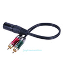 3 Pin XLR Male to 2 RCA Male Cable Audio Adapter Cable Metal Connector