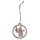 10pcs Retro Wood Round Christmas Hanging Decor New Year Tree Party Pendant