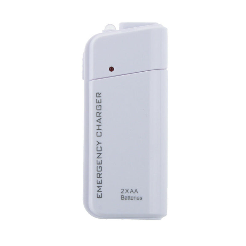 USB Emergency Portable 2 AA Battery Power Charger for Android Mobile Phone