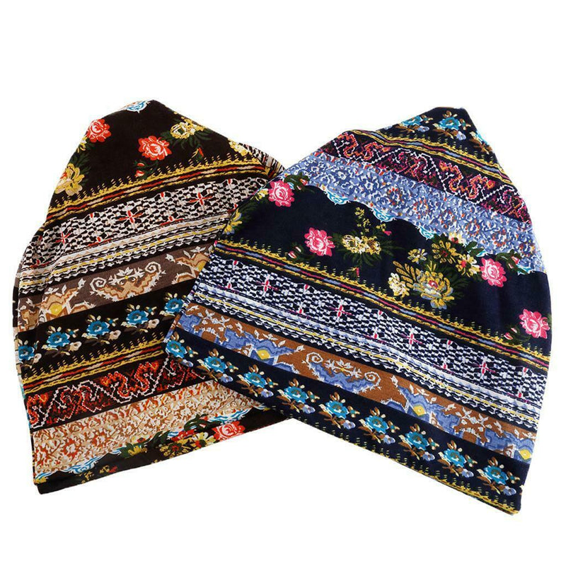 3pcs Unisex Stylish Baggy Slouchy Beanie Cancer Chemo Turban Scarf Sleep Hat