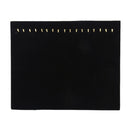 Black Velvet Earring Necklace Chain Display Pad with 17 Hooks & Easel