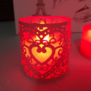 30pcs Heart Tea Light Candle Holders Flameless Candles Wrap Gift for Wedding