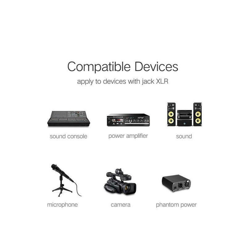 1.8m XLR Male to Female Microphone Audio Cable Adapter Wire Cord (Orange) A