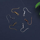 120pcs/Lot 6 Colors Earring Hook Coil Ear Wire for Jewelry Making