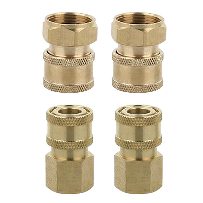 4pcs Quick Connect Coupler Adapter Pressure Washer Hose Connector M18x1.5mm /