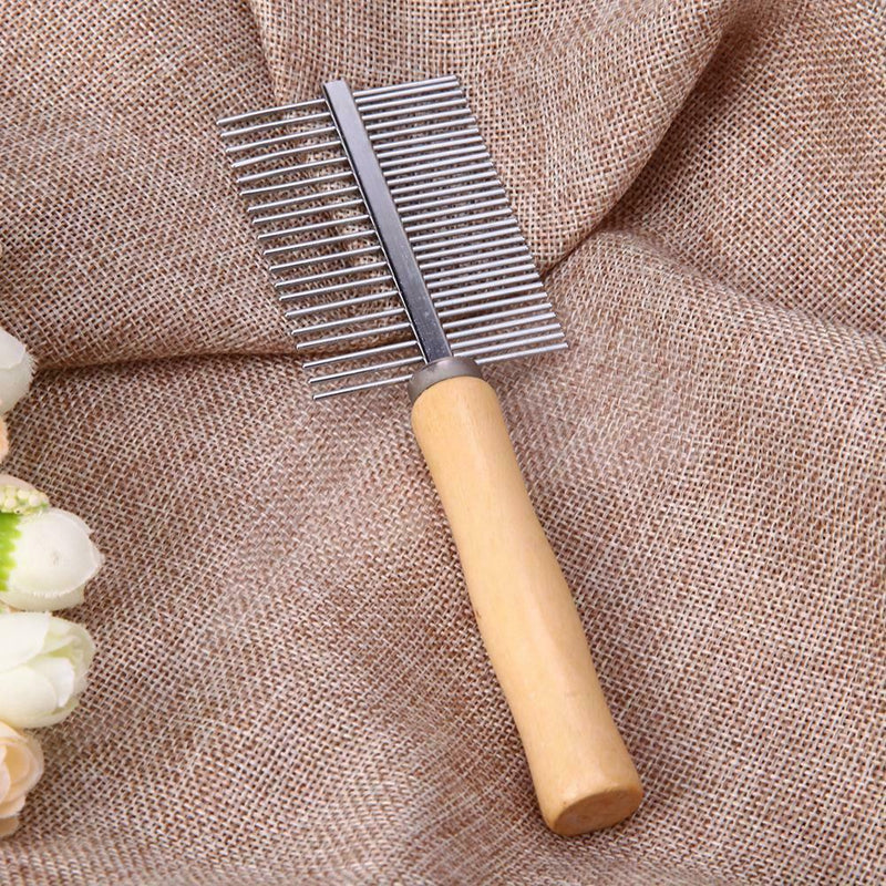 Wooden Handle Pet Comb Dog Cat Combs Hair Rake Comb Pet Grooming Hairbrush