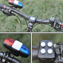Bicycle Bell 6 Flashing LED 4 Sounds Police  Loud Siren Trumpet Horn Bike L Top